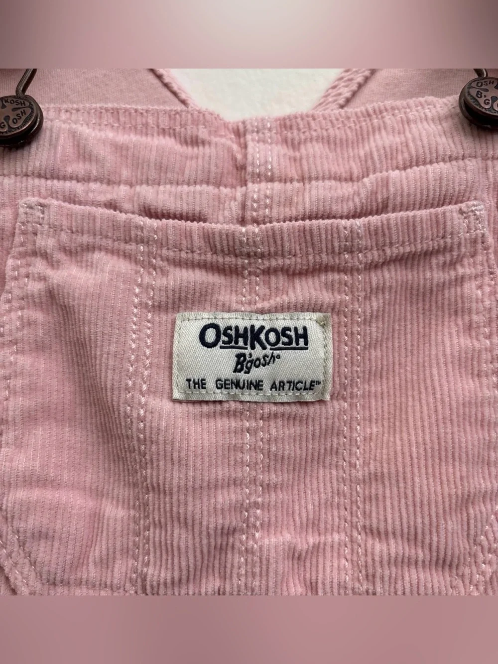 OshKosh B'gosh Blush Pink Corduroy Overalls